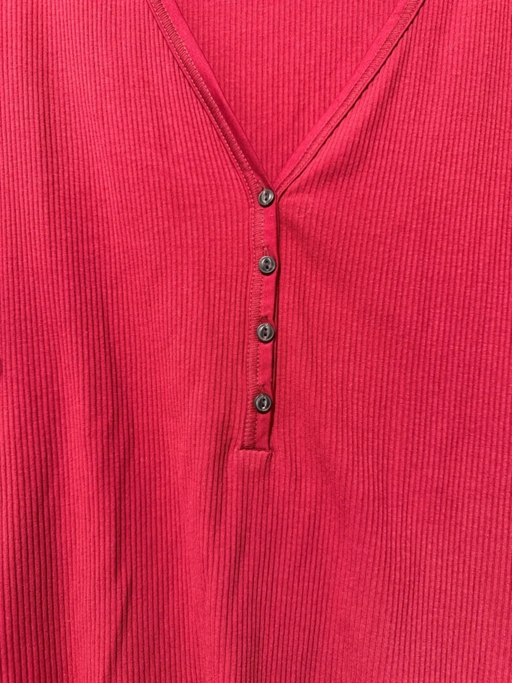 OLD NAVY | Women's Ribbed 1/4 Button Waffle size 3X - Picture 4 of 5